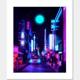 Neon tokyo Posters and Art